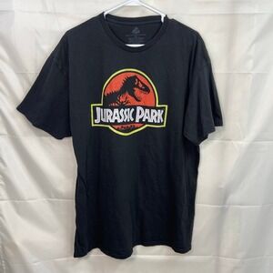 Jurassic Park adult black short sleeve‎ casual cotton basic relaxed tshirt